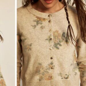 Free People Nocturnal Patterned Cashmere Cardi